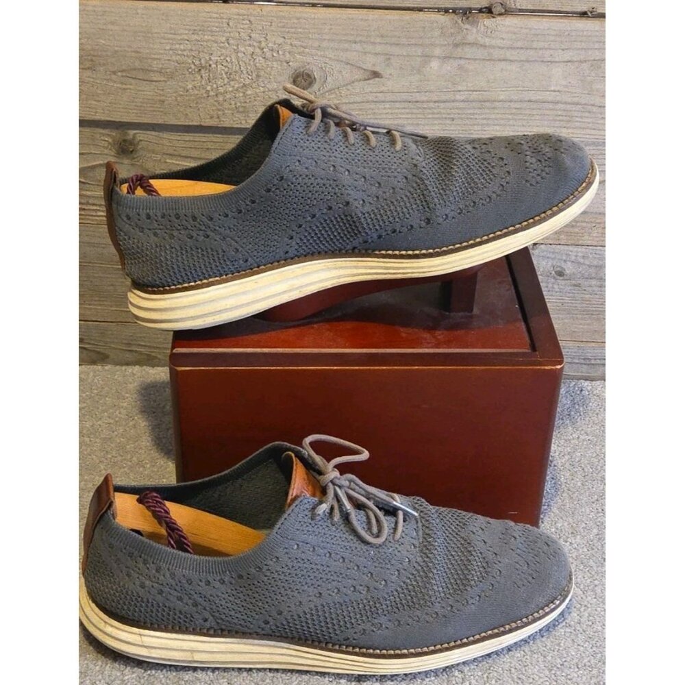 Cole Haan Original Grand Stitchlite Wingtip Oxford Mens Shoes Sz 9 M Gray C27961